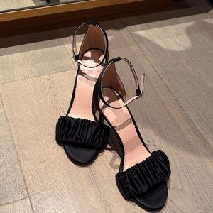 J. Crew Black Ruffled Heels (box & dust bag included!)